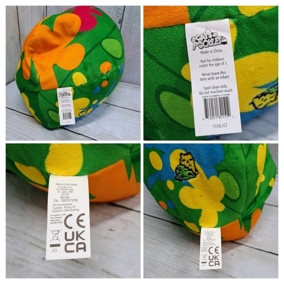 Cats&Pickles Vtg 2000 SPLAT 10"t Multi-Color Melon Bean Bag Plush - Picture 3 of 5